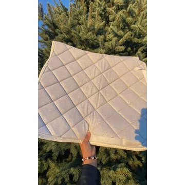 Fehér Csillámos Díjlovas Nyeregalátét 